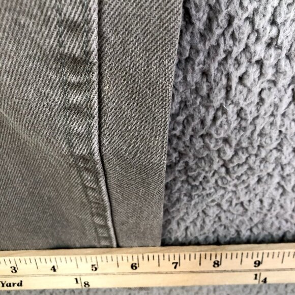 Vintage Lee Riveted Jeans Women's 14 Short Gray Tapered High Waist Mom 90's USA - Picture 9 of 9